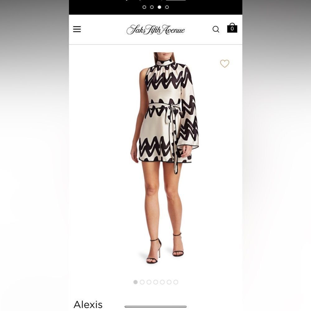 Alexis Elina One-Shoulder Printed Dress